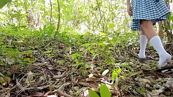 College Pinay Secretly Fucks Her School Guard In The Jungle Until He Fills Her Tight Pussy With Cum